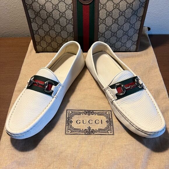 Gucci Web Horsebit Loafers - Picture 3 of 12